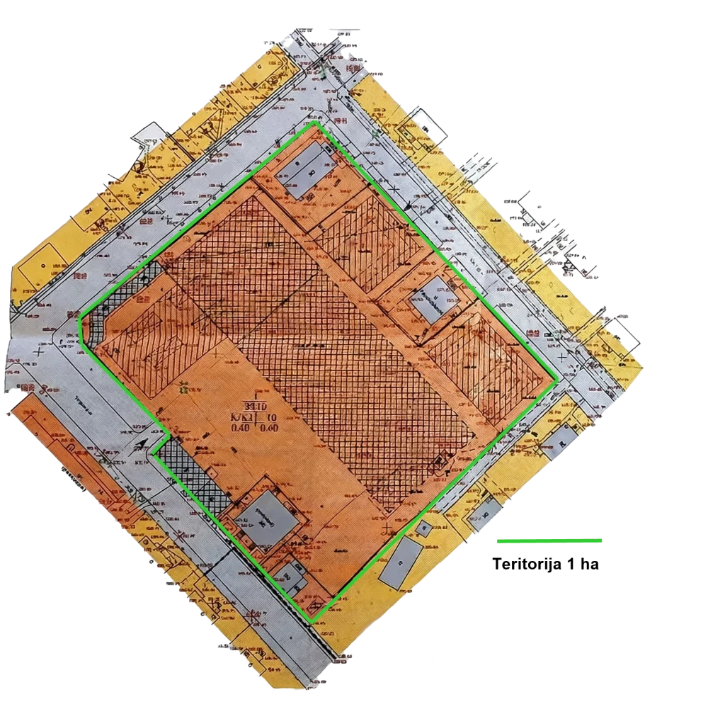 1 ha Plot (city center, ~15,000 residents) Off Market