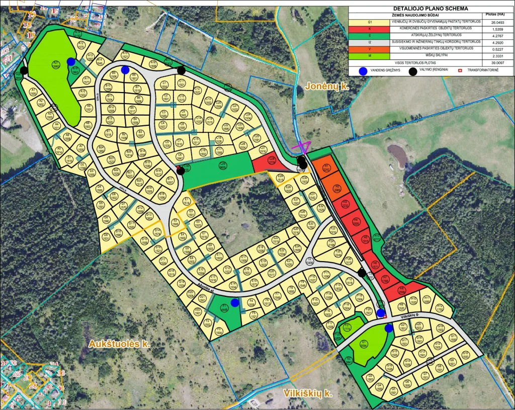 Gyvenamųjų namų kvartalas strategiškai patogioje vietoje, Vilniaus rajone